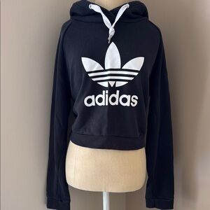 Adidas Black Hoodie with White Logo